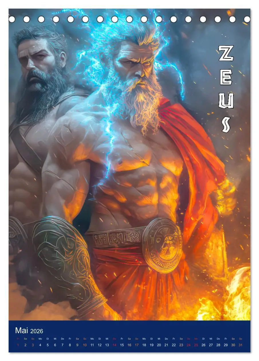 Bild: 9783457254950 | Zeus - Umringt von griechischen Göttern (Tischkalender 2026 DIN A5...