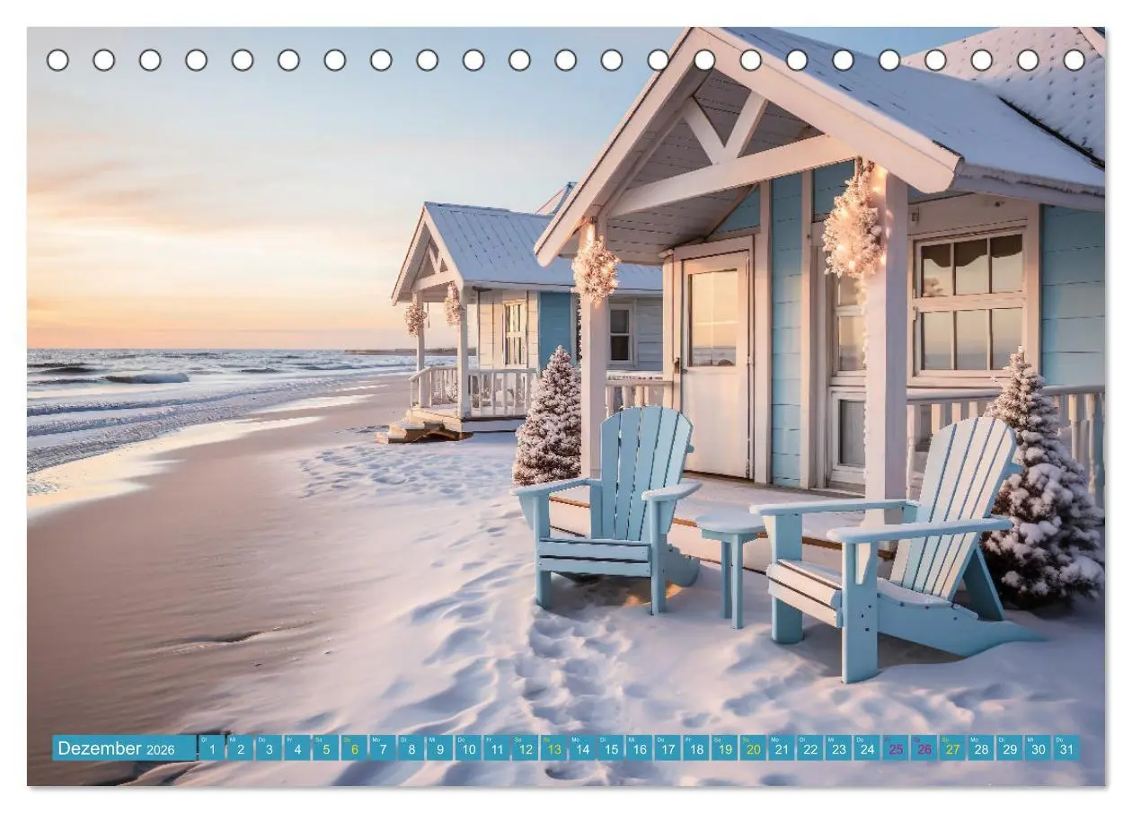 Bild: 9783457494950 | Wunderschöne Strandhäuser (Tischkalender 2026 DIN A5 quer),...