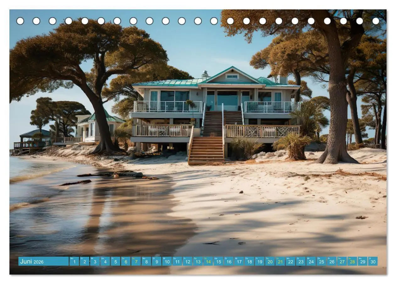 Bild: 9783457494950 | Wunderschöne Strandhäuser (Tischkalender 2026 DIN A5 quer),...
