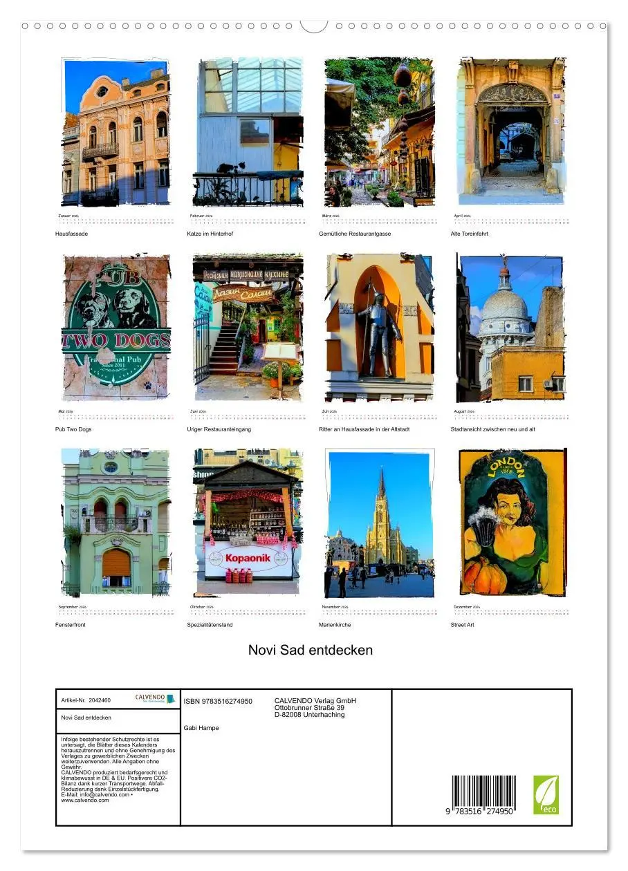 Bild: 9783516274950 | Novi Sad entdecken (hochwertiger Premium Wandkalender 2026 DIN A2...