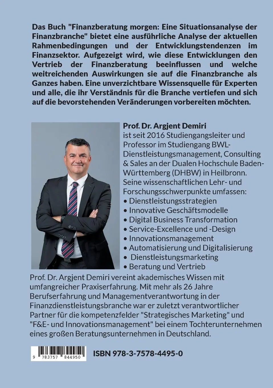 Rückseite: 9783757844950 | Finanzberatung heute | Eine Situationsanalyse der Finanzbranche | Buch