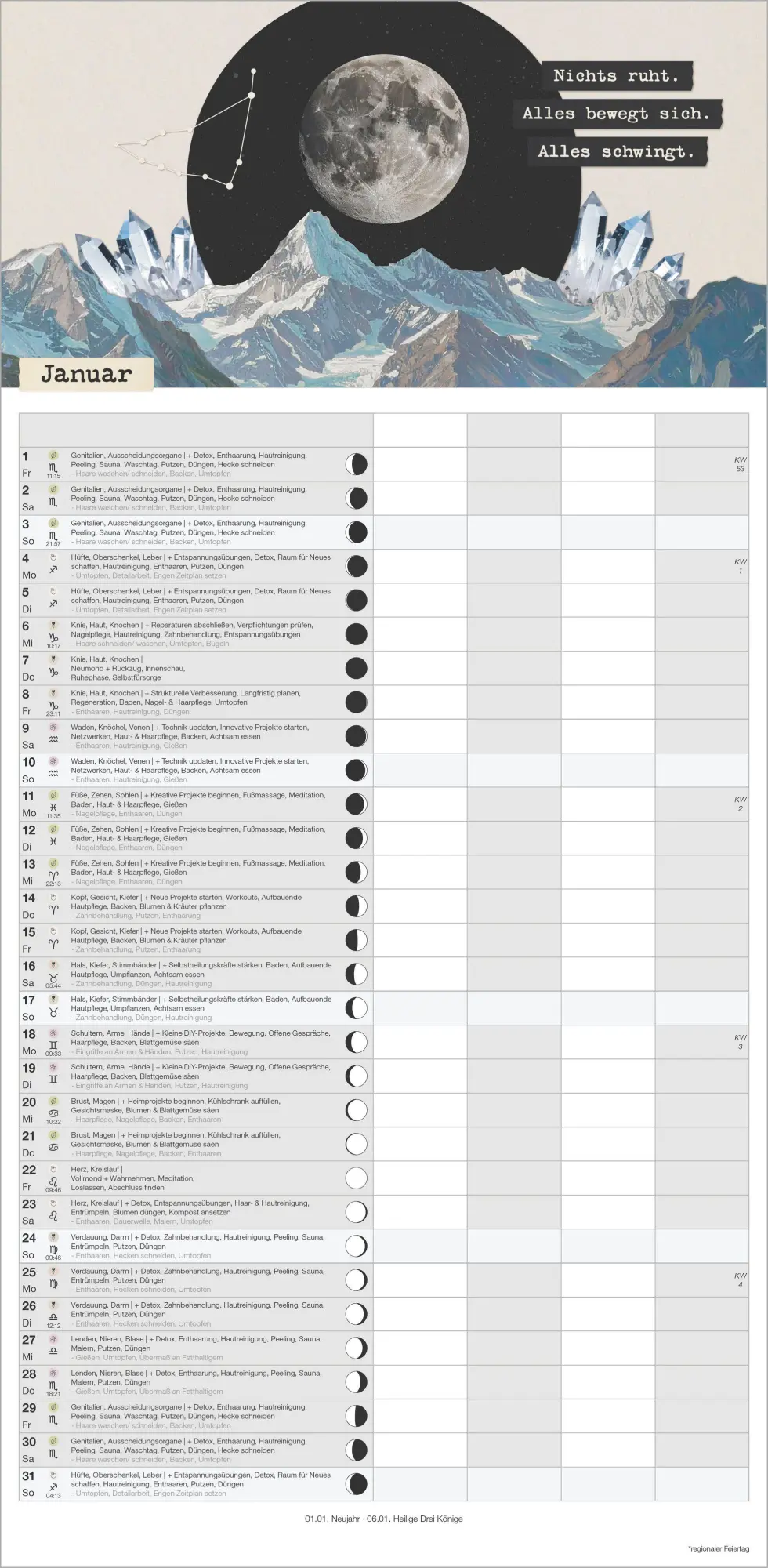 Bild: 4069095015050 | Einfach mit dem Mond 2027 | Neumann Verlage GmbH &amp; Co KG | Kalender
