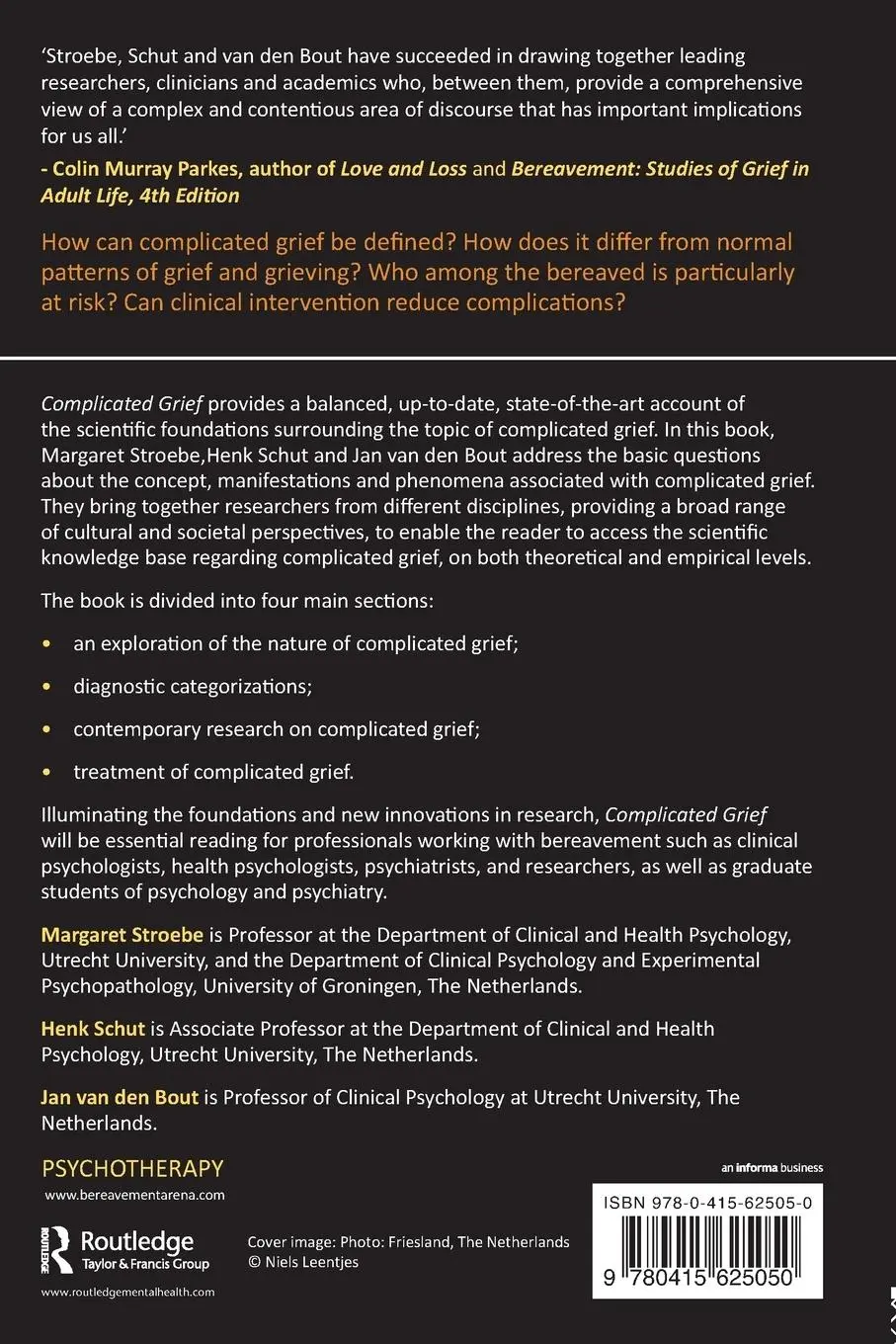 Rückseite: 9780415625050 | Complicated Grief | Margaret Stroebe (u. a.) | Taschenbuch | Englisch