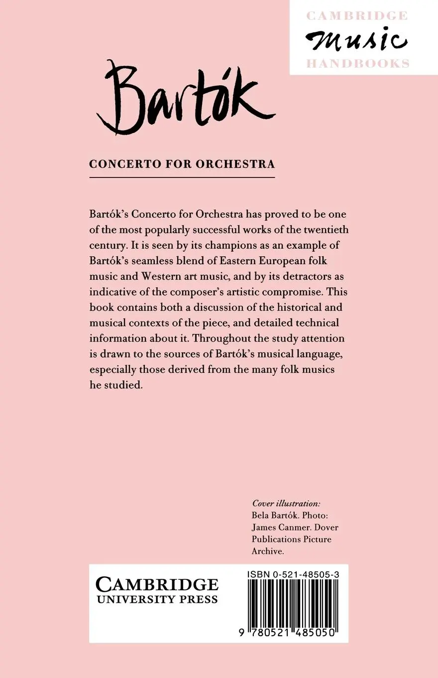 Rückseite: 9780521485050 | Bartok | Concerto for Orchestra | David Cooper (u. a.) | Taschenbuch