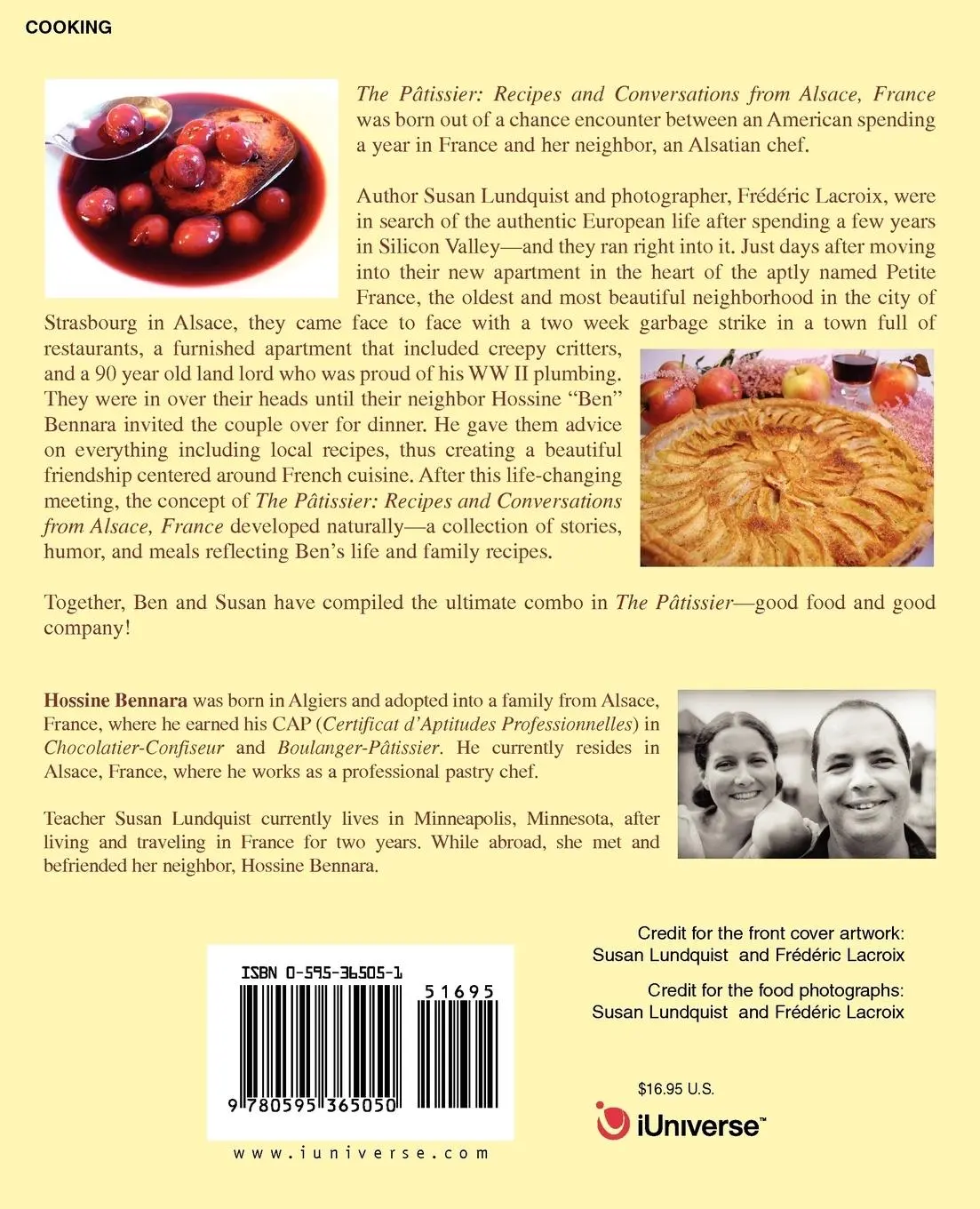 Rückseite: 9780595365050 | The Patissier | Recipes and Conversations from Alsace, France | Buch