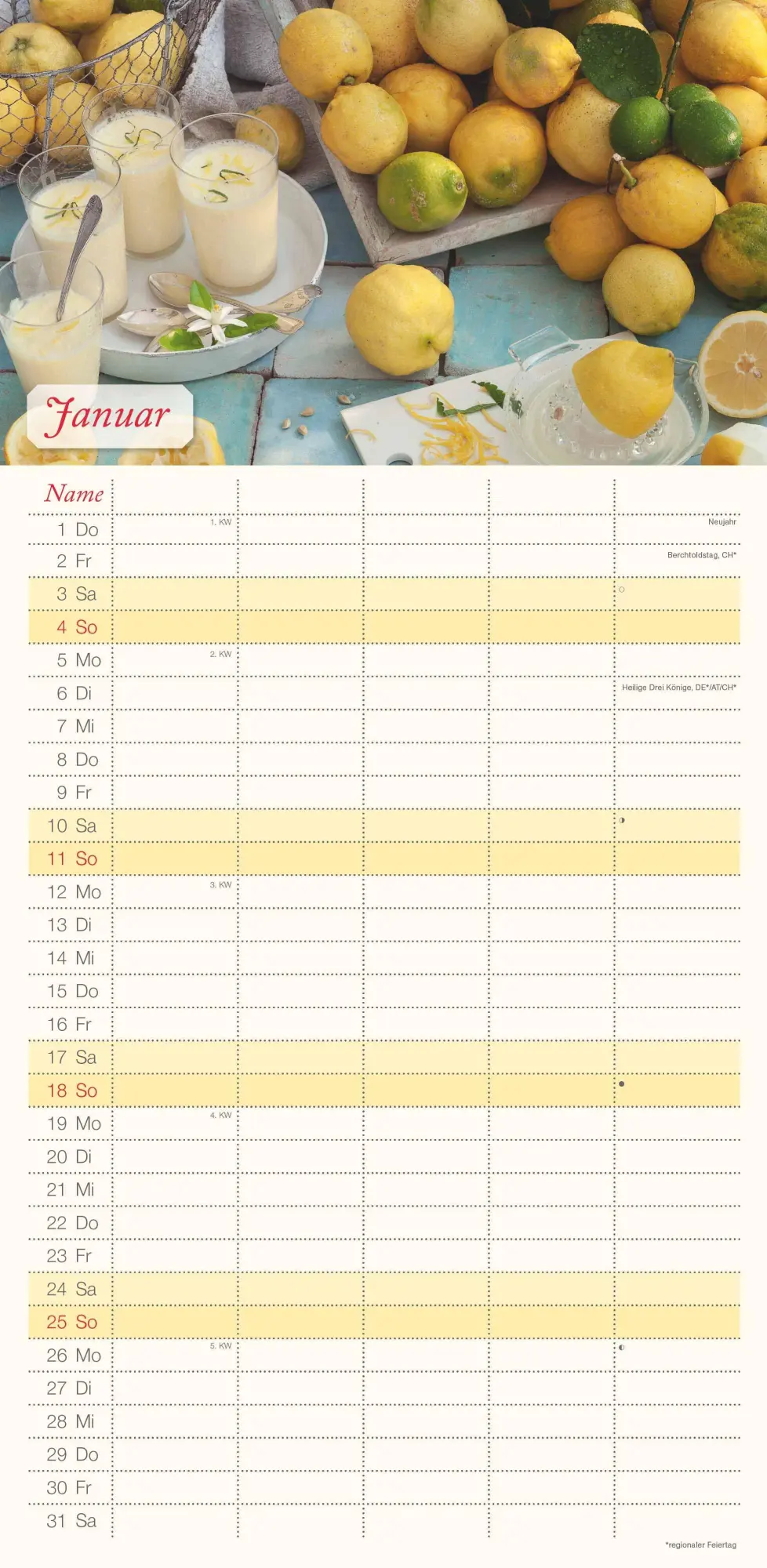 Bild: 4069095005150 | Familienplaner Küchenglück 2026 - Familien-Timer 22x45 cm - mit...