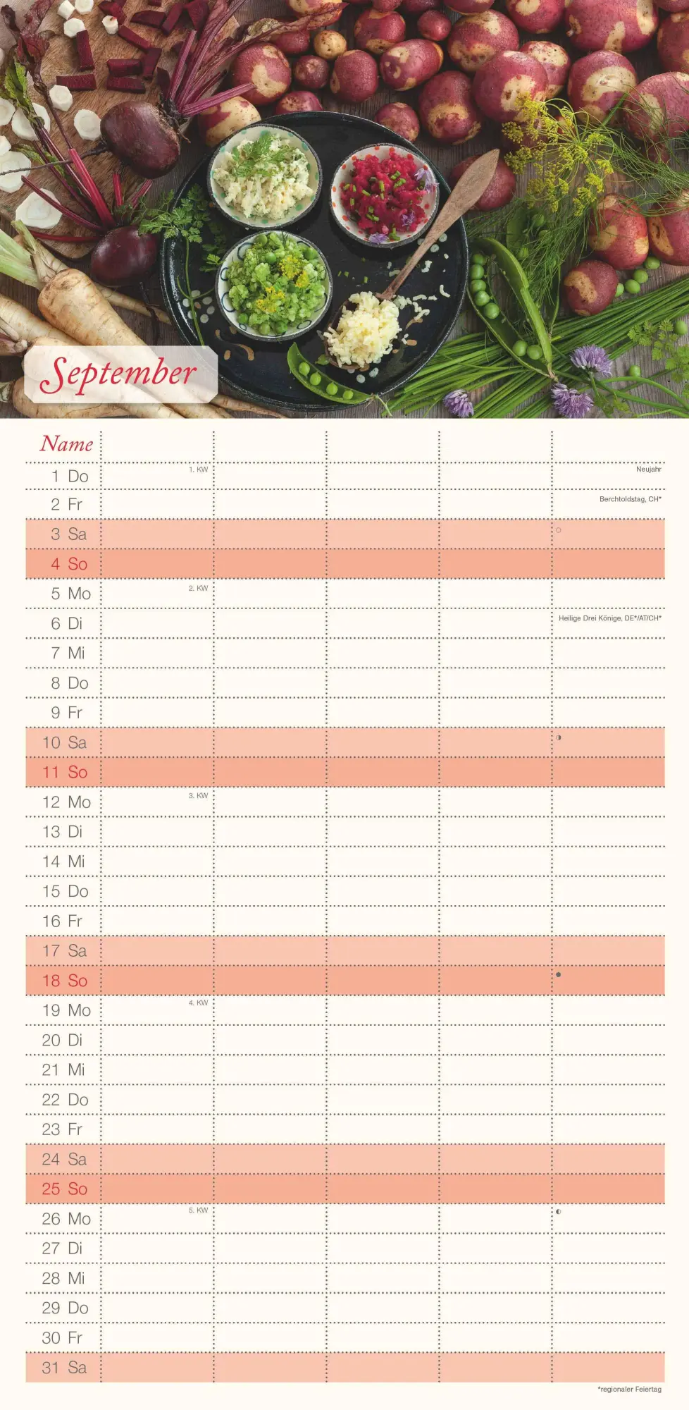 Bild: 4069095005150 | Familienplaner Küchenglück 2026 - Familien-Timer 22x45 cm - mit...