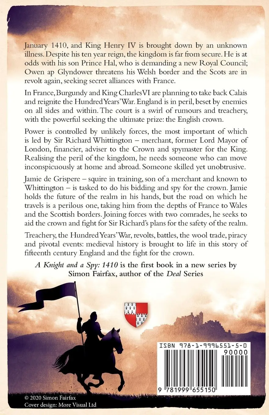 Rückseite: 9781999655150 | A Knight and a Spy 1410 | Simon Fairfax | Taschenbuch | Englisch