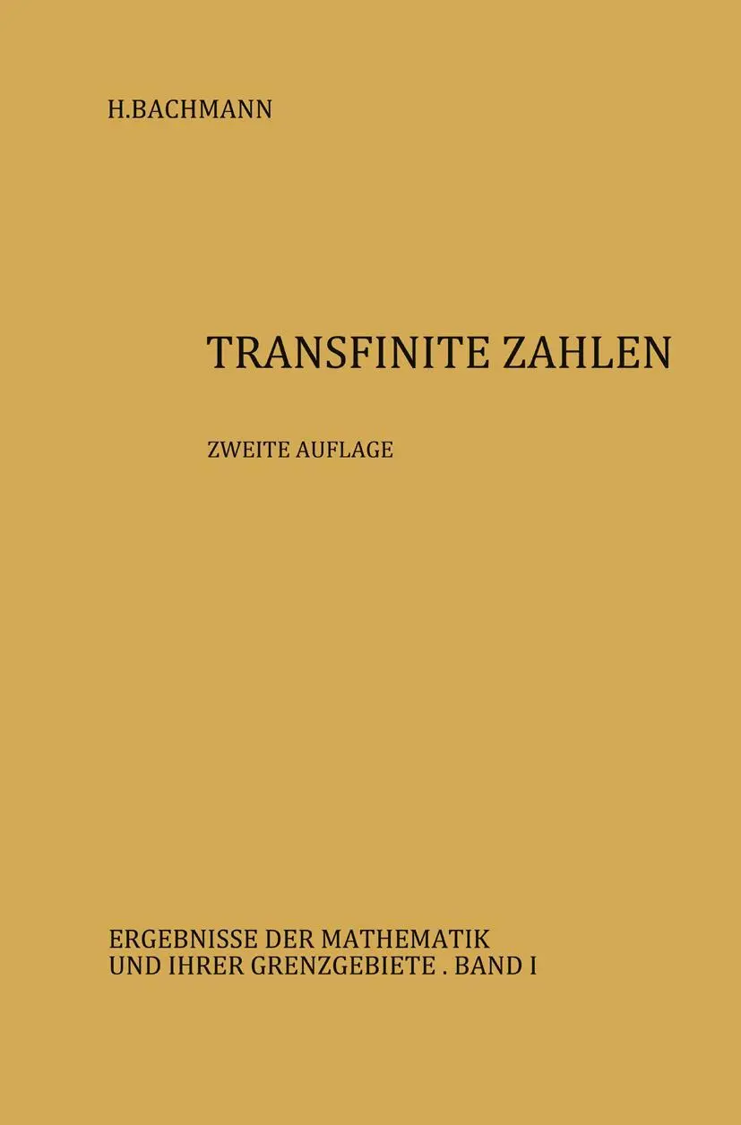 Cover: 9783642885150 | Transfinite Zahlen | Heinz Bachmann | Taschenbuch | viii | Deutsch
