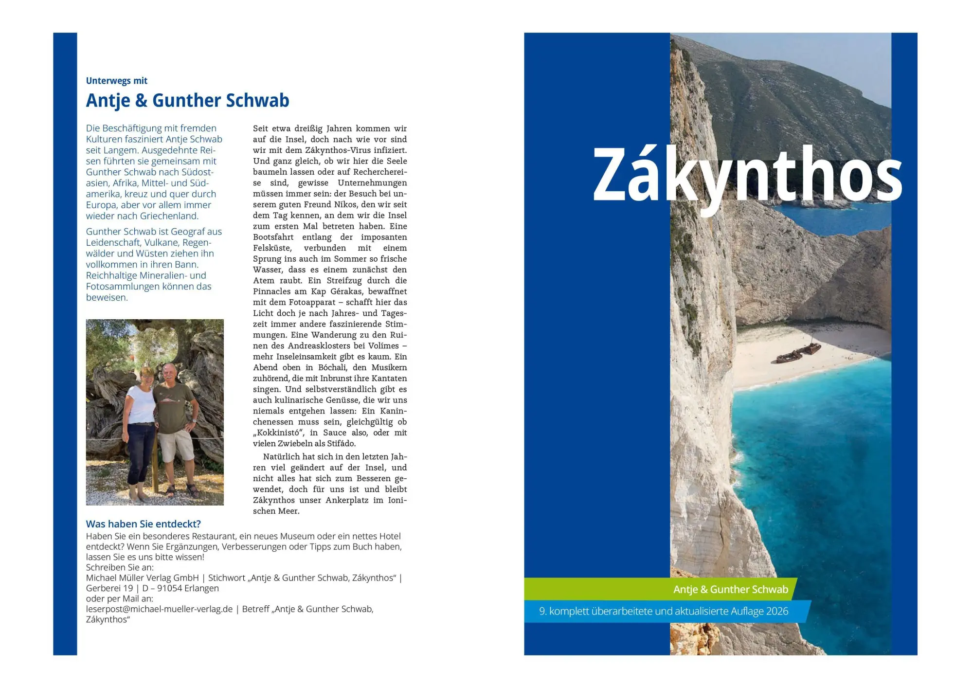 Bild: 9783966855150 | MICHAEL MÜLLER Reiseführer Zakynthos | Gunther Schwab (u. a.) | Buch