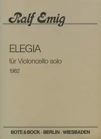 Cover: 9790202515150 | Elegia | Ralf Emig | Buch | Bote und Bock | EAN 9790202515150