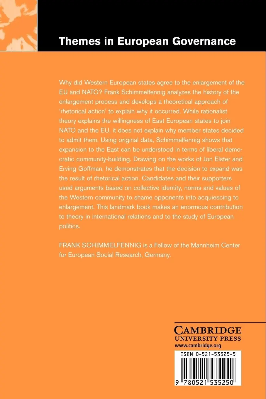 Rückseite: 9780521535250 | The Eu, NATO and the Integration of Europe | Rules and Rhetoric | Buch