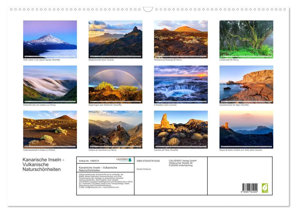 Bild: 9783457815250 | Kanarische Inseln - Vulkanische Naturschönheiten (Wandkalender 2026...