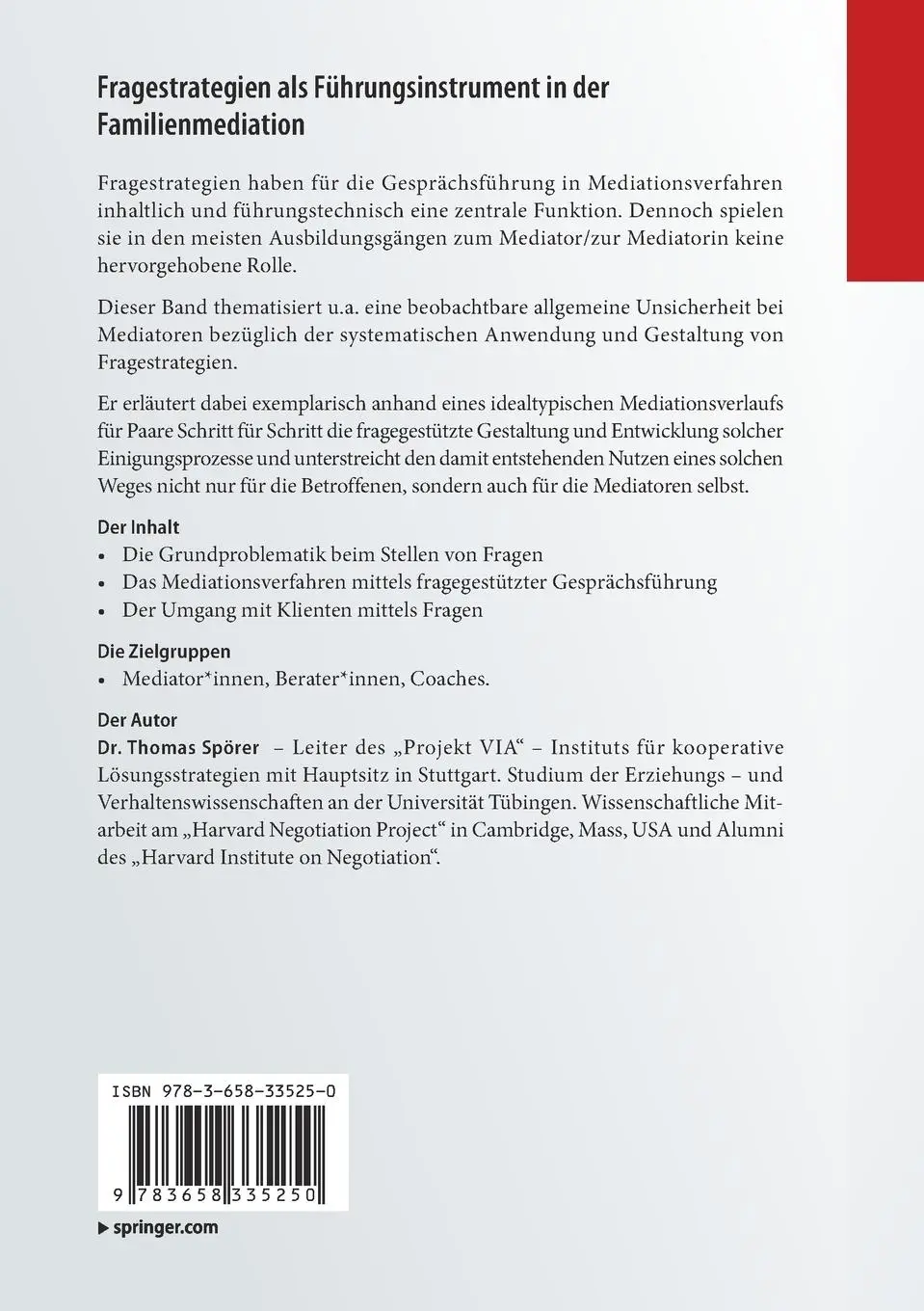 Rückseite: 9783658335250 | Fragestrategien als Führungsinstrument in der Familienmediation | Buch