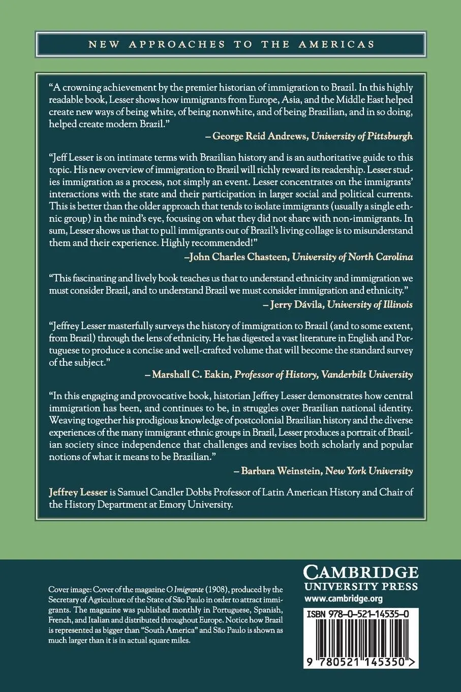 Rückseite: 9780521145350 | Immigration, Ethnicity, and National Identity in Brazil, 1808 to...