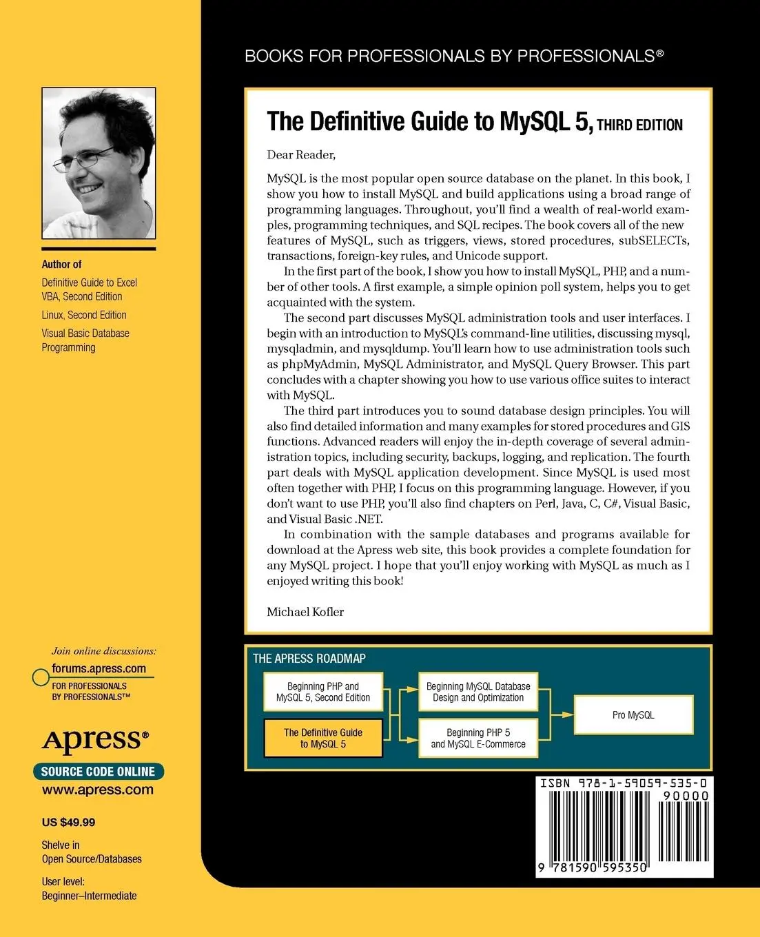 Rückseite: 9781590595350 | The Definitive Guide to MySQL 5 | Michael Kofler | Taschenbuch | xxxii