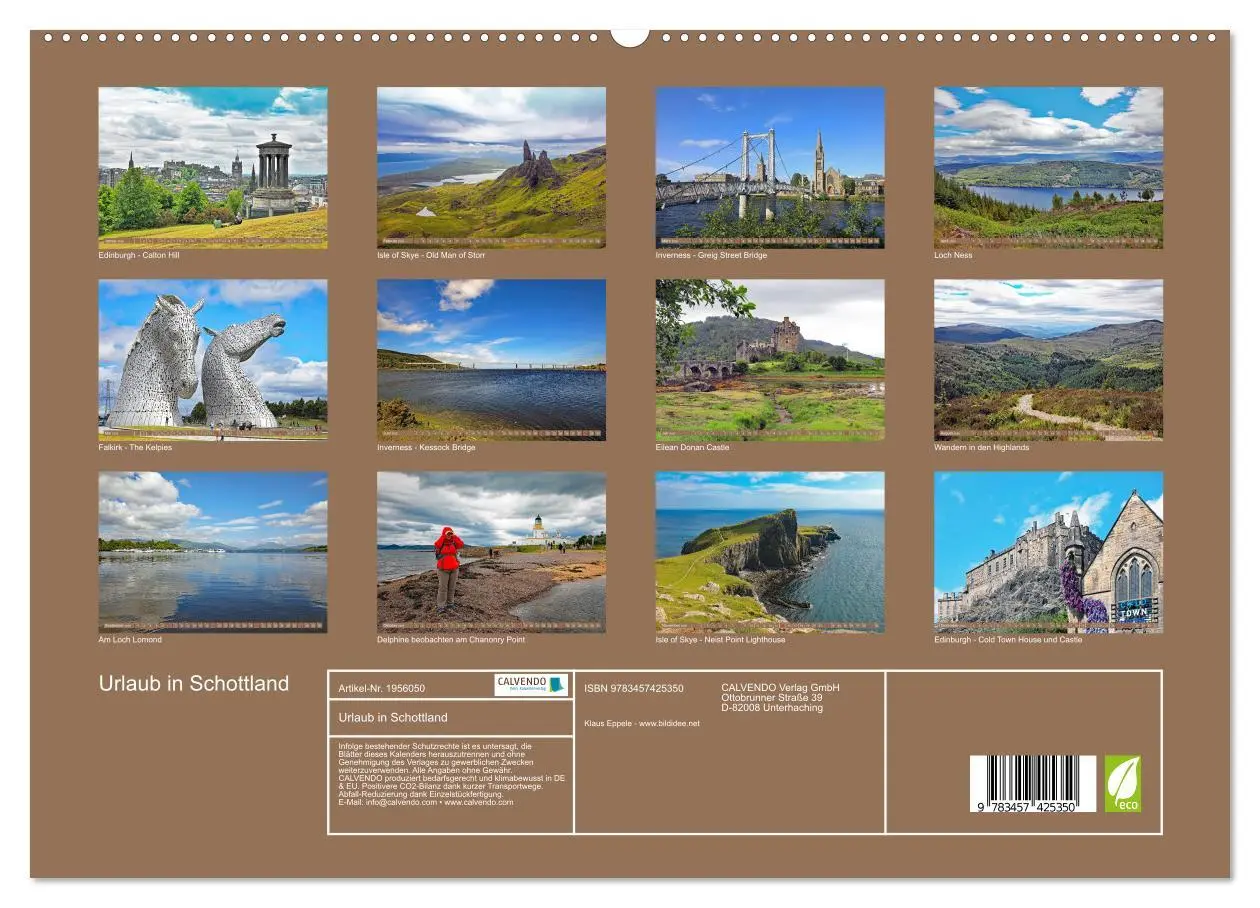 Bild: 9783457425350 | Urlaub in Schottland (hochwertiger Premium Wandkalender 2026 DIN A2...