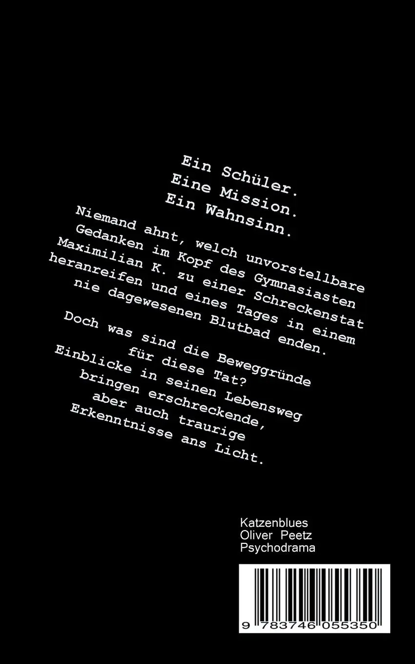 Rückseite: 9783746055350 | Katzenblues | Oliver Peetz | Taschenbuch | 268 S. | Deutsch | 2018