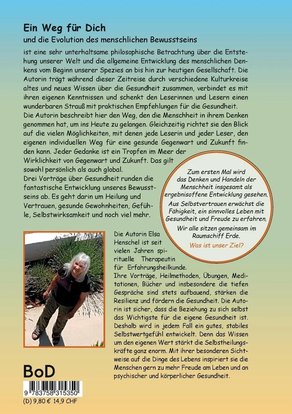 Rückseite: 9783758315350 | Ein Weg für Dich | und die Evolution des menschlichen Bewusstseins