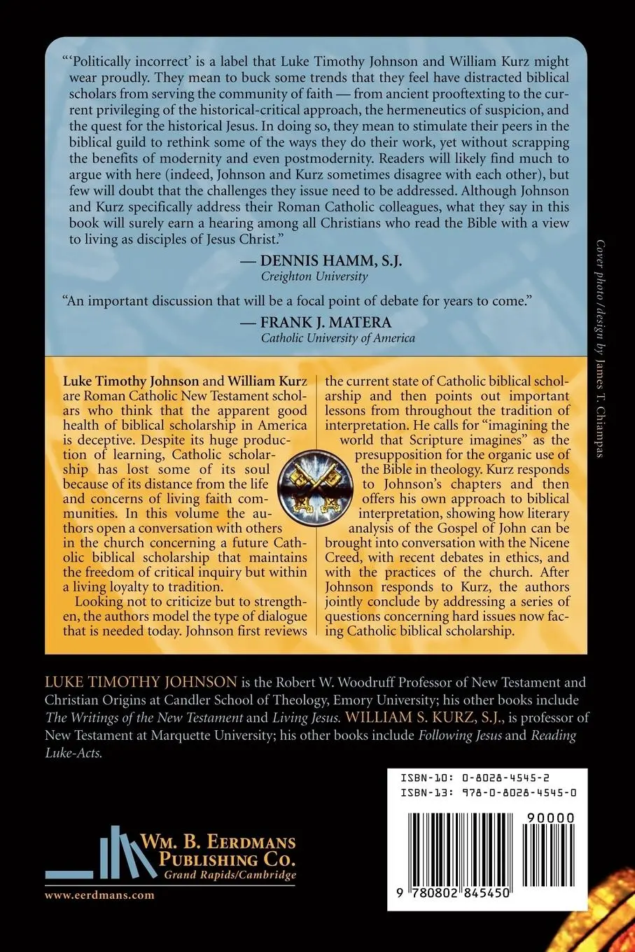Rückseite: 9780802845450 | The Future of Catholic Biblical Scholarship | Luke Timothy Johnson