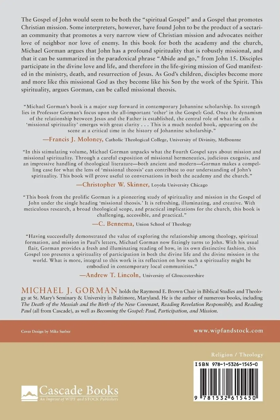 Rückseite: 9781532615450 | Abide and Go | Michael J. Gorman | Taschenbuch | Englisch | 2018