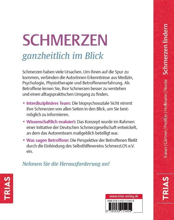 Rückseite: 9783432115450 | Schmerzen lindern - Praktische Selbsthilfe für ein aktives Leben