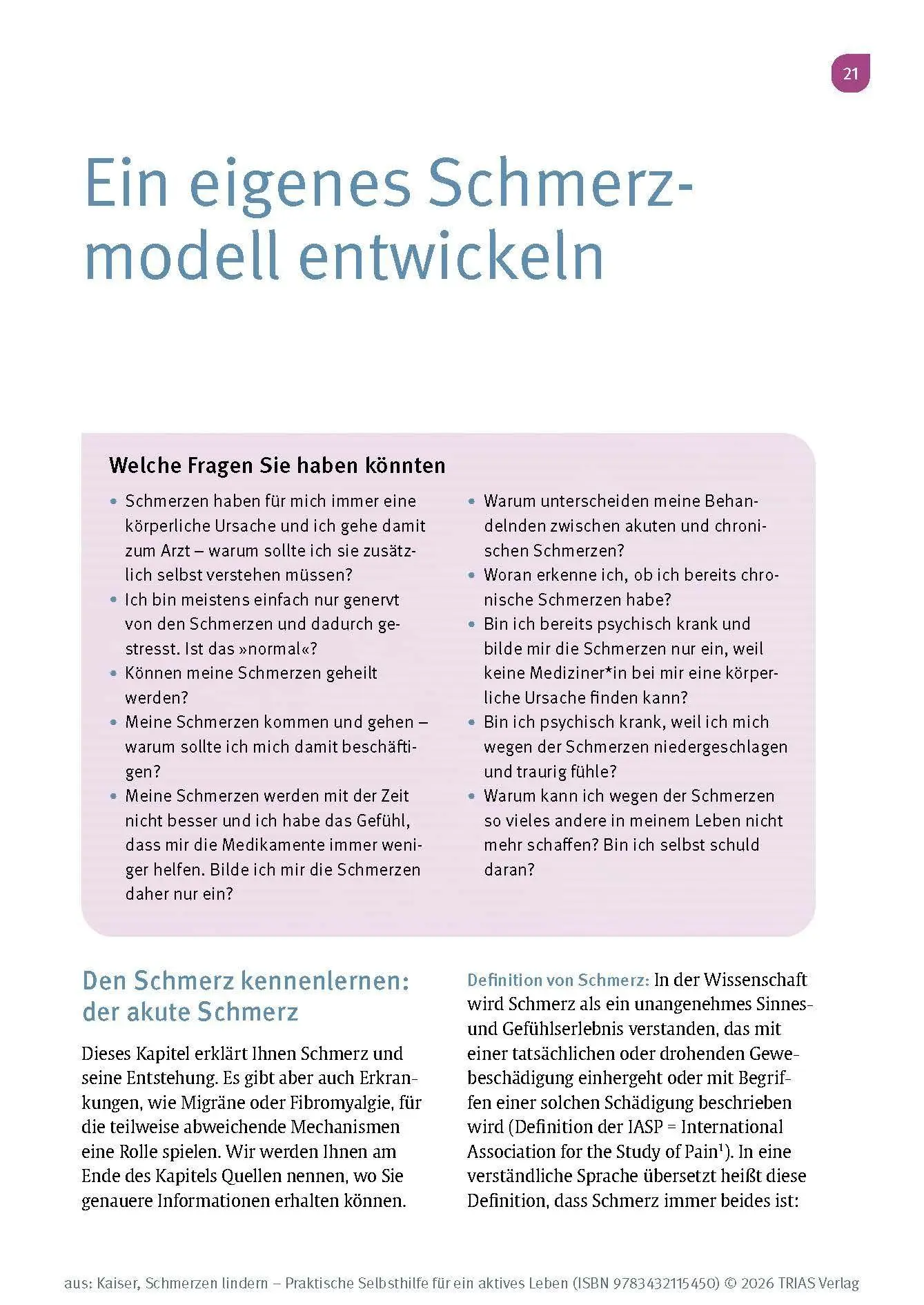 Bild: 9783432115450 | Schmerzen lindern - Praktische Selbsthilfe für ein aktives Leben