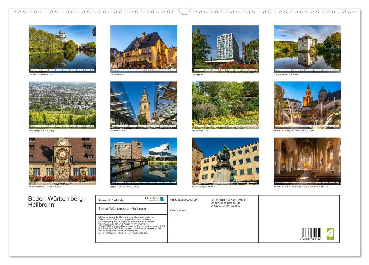 Bild: 9783457345450 | Baden-Württemberg - Heilbronn (Wandkalender 2026 DIN A2 quer),...