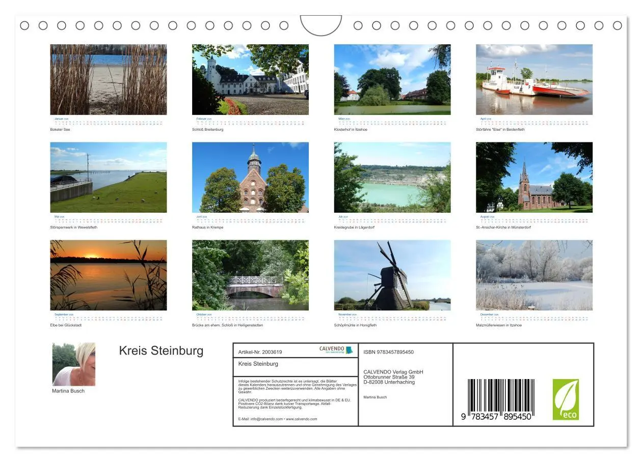 Bild: 9783457895450 | Kreis Steinburg (Wandkalender 2026 DIN A4 quer), CALVENDO...