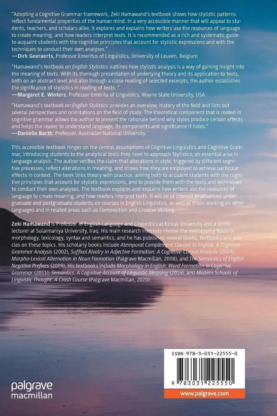 Rückseite: 9783031225550 | English Stylistics | A Cognitive Grammar Approach | Zeki Hamawand | xv