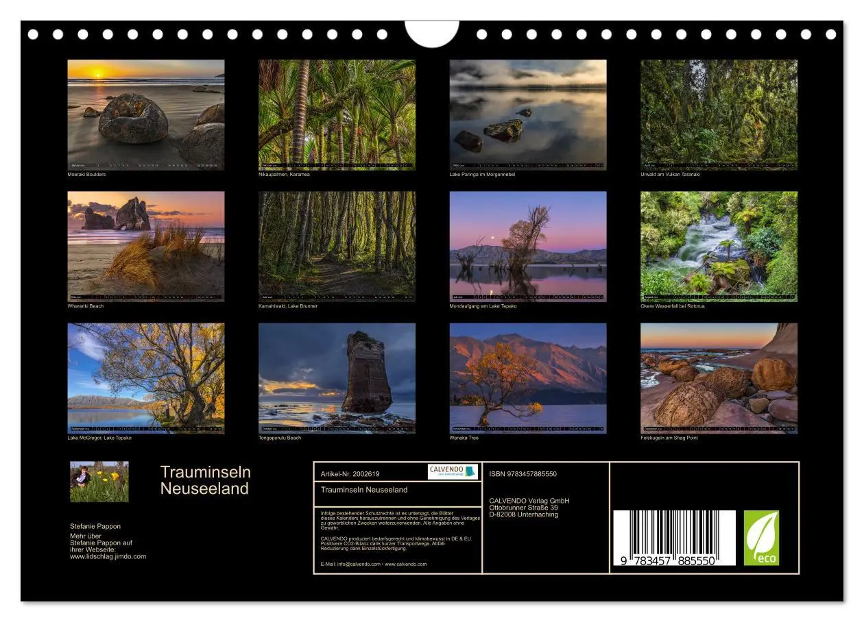 Bild: 9783457885550 | Trauminseln Neuseeland (Wandkalender 2026 DIN A4 quer), CALVENDO...
