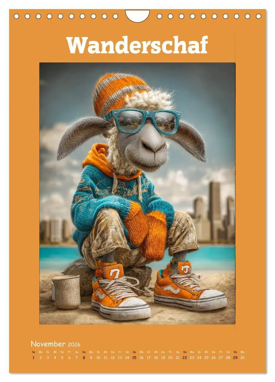 Bild: 9783516735550 | Schafwelt. Coole Schafe im Cartoon-Style (Wandkalender 2026 DIN A4...