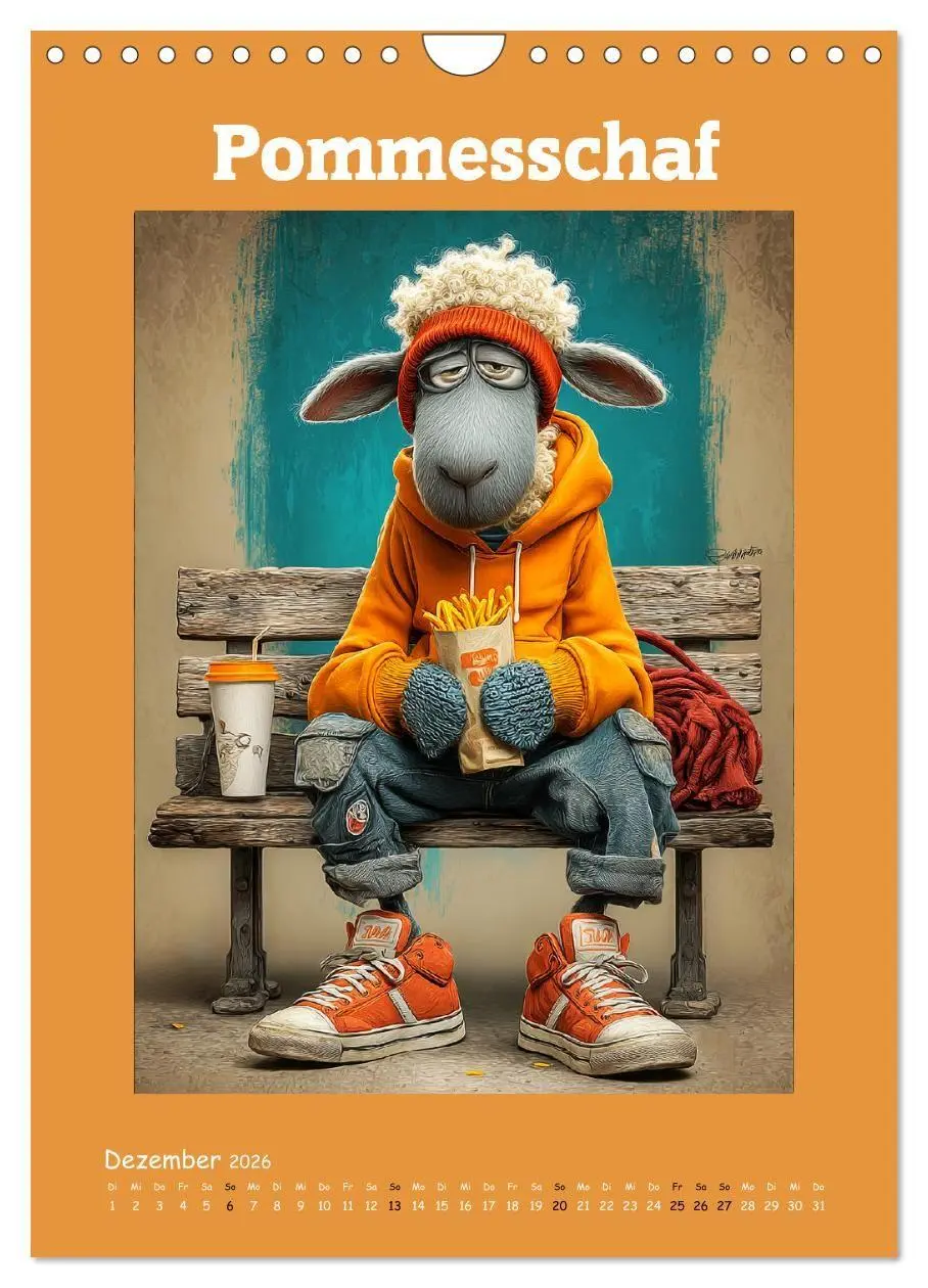 Bild: 9783516735550 | Schafwelt. Coole Schafe im Cartoon-Style (Wandkalender 2026 DIN A4...