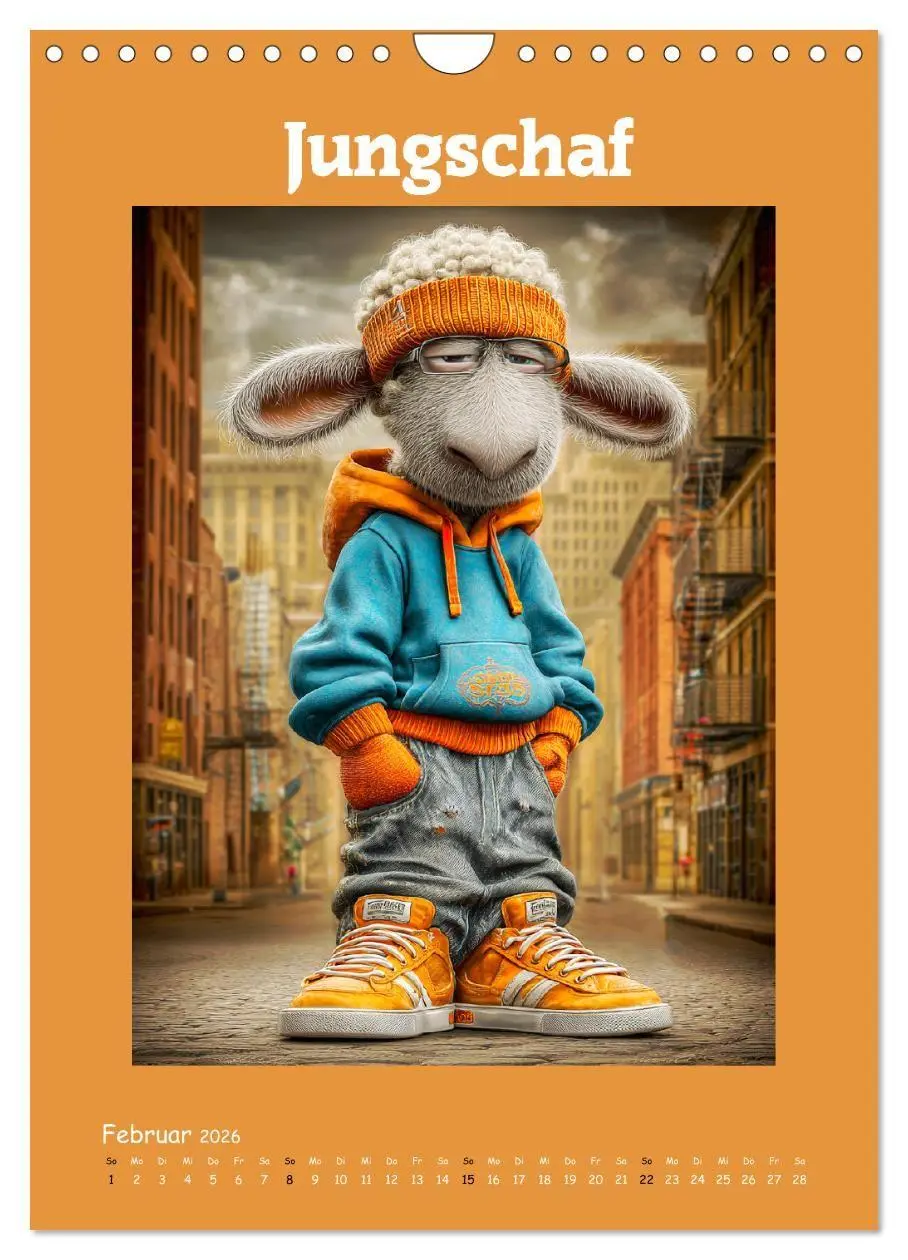 Bild: 9783516735550 | Schafwelt. Coole Schafe im Cartoon-Style (Wandkalender 2026 DIN A4...