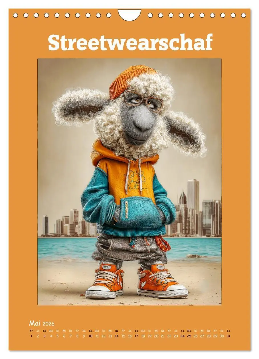 Bild: 9783516735550 | Schafwelt. Coole Schafe im Cartoon-Style (Wandkalender 2026 DIN A4...