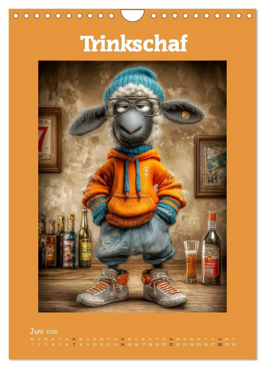 Bild: 9783516735550 | Schafwelt. Coole Schafe im Cartoon-Style (Wandkalender 2026 DIN A4...
