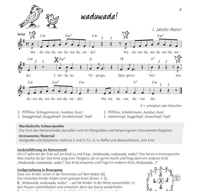 Bild: 9783906415550 | Waduwada 36 pfiffige Lieder in Mundart und Hochdeutsch | Jakobi-Murer