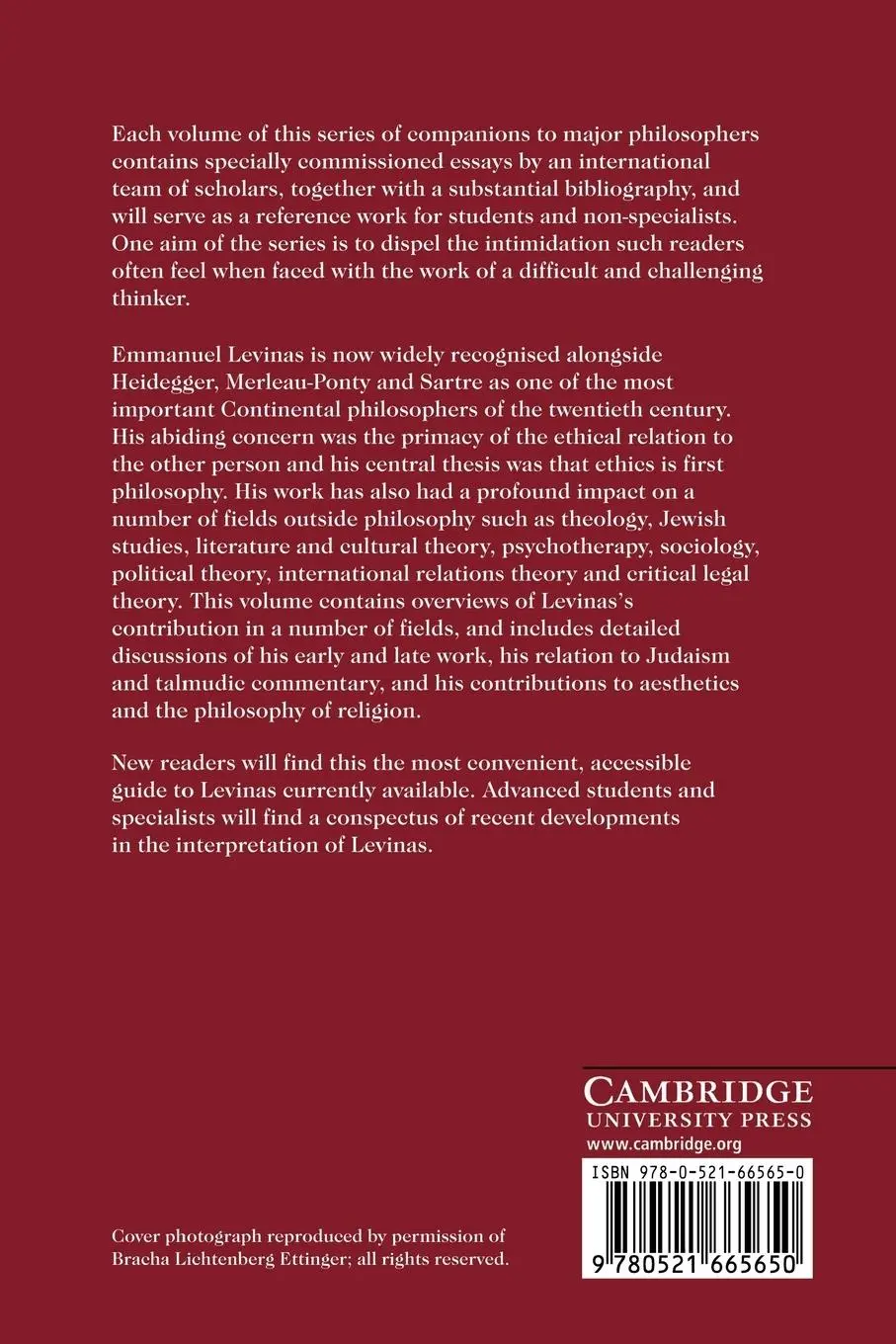 Rückseite: 9780521665650 | The Cambridge Companion to Levinas | Simon Critchley (u. a.) | Buch