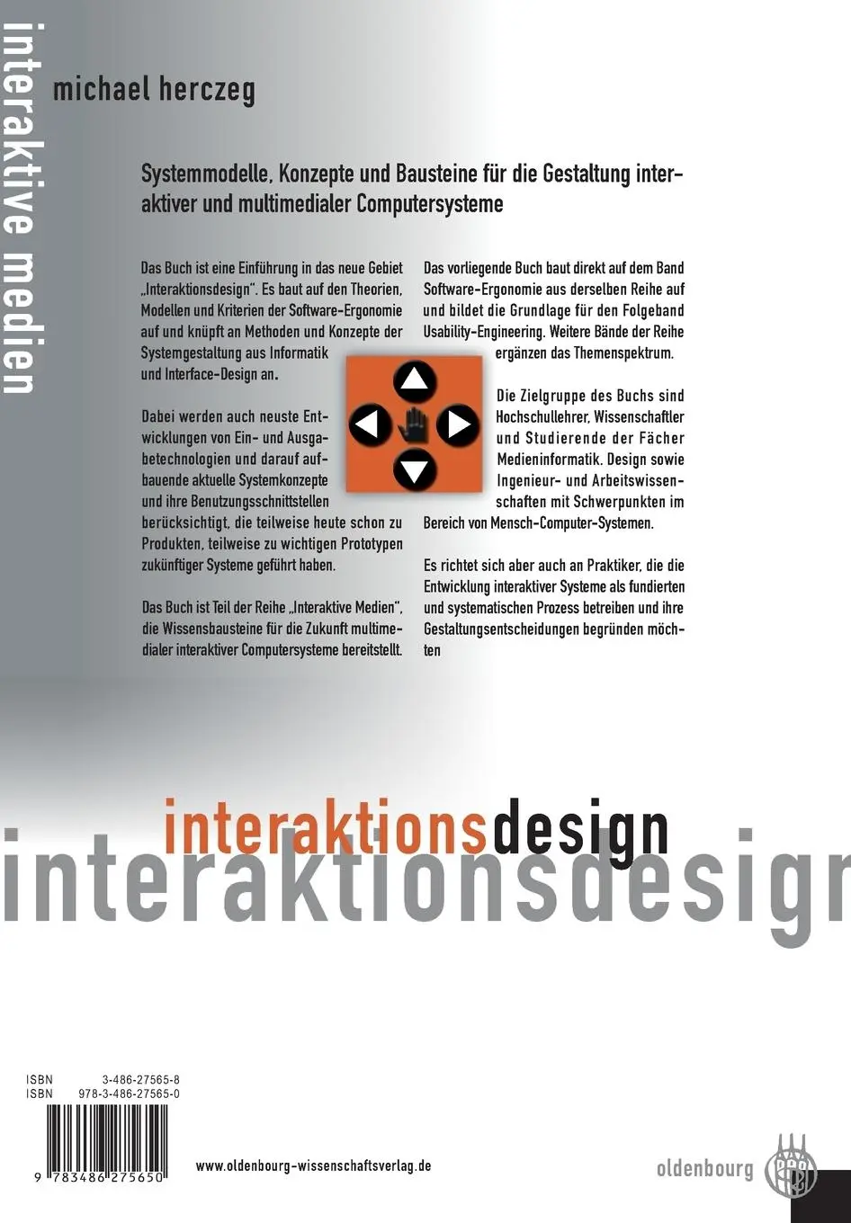 Rückseite: 9783486275650 | Interaktionsdesign | Gestaltung interaktiver und multimedialer Systeme