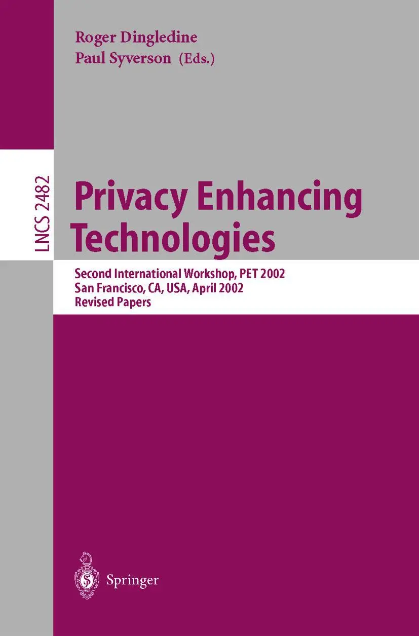 Cover: 9783540005650 | Privacy Enhancing Technologies | Paul Syverson (u. a.) | Taschenbuch