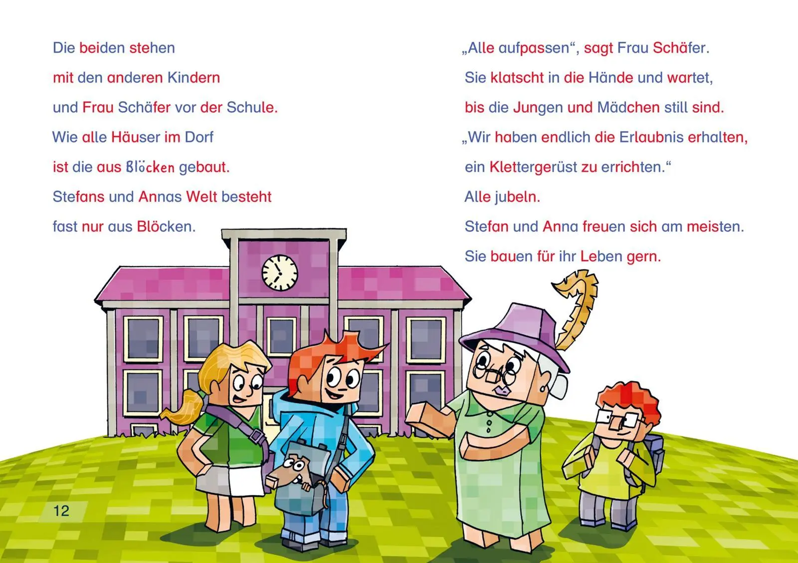 Bild: 9783551065650 | Minecraft Silben-Geschichte: Abenteuer - bis die Schule wackelt!