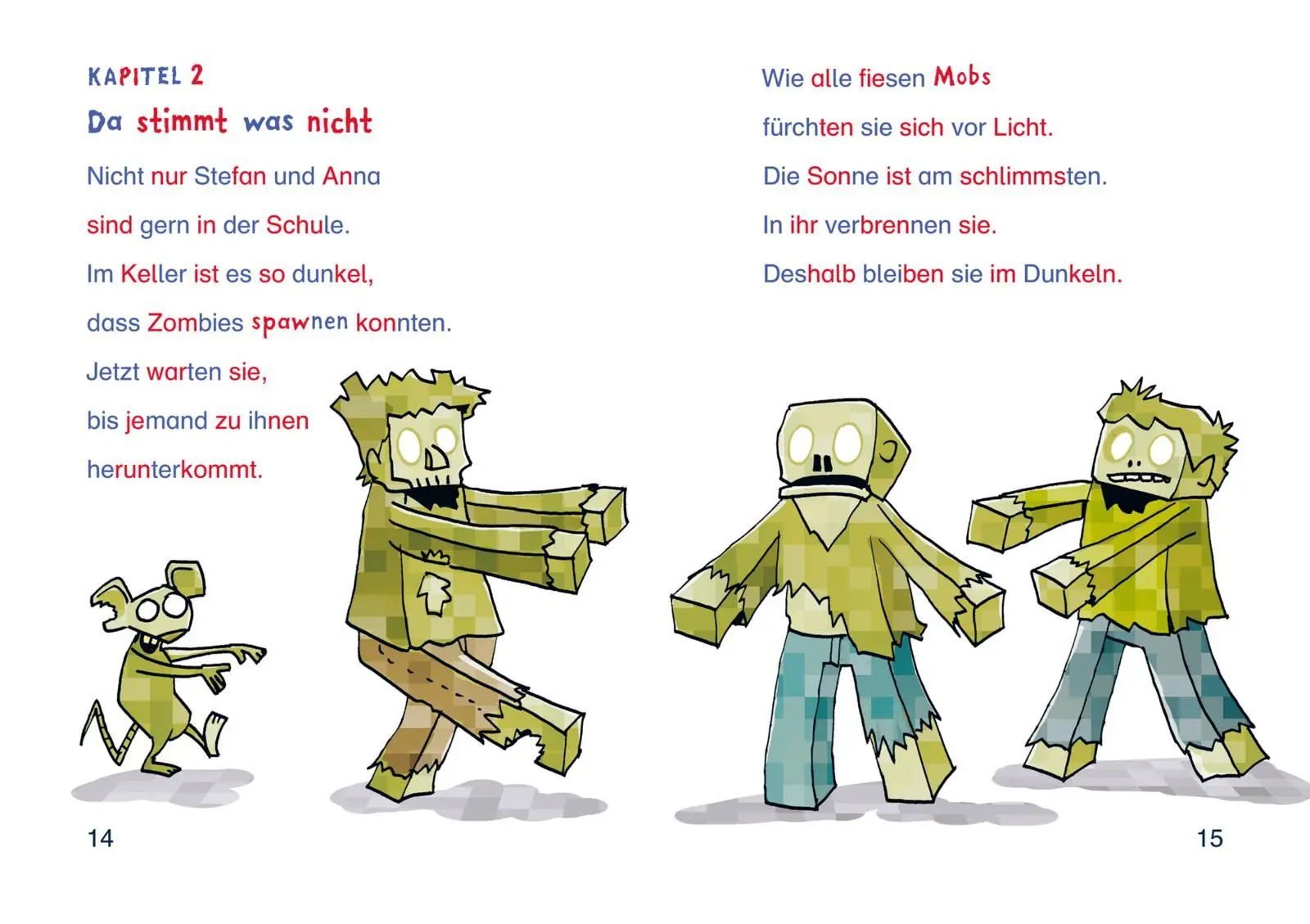 Bild: 9783551065650 | Minecraft Silben-Geschichte: Abenteuer - bis die Schule wackelt!