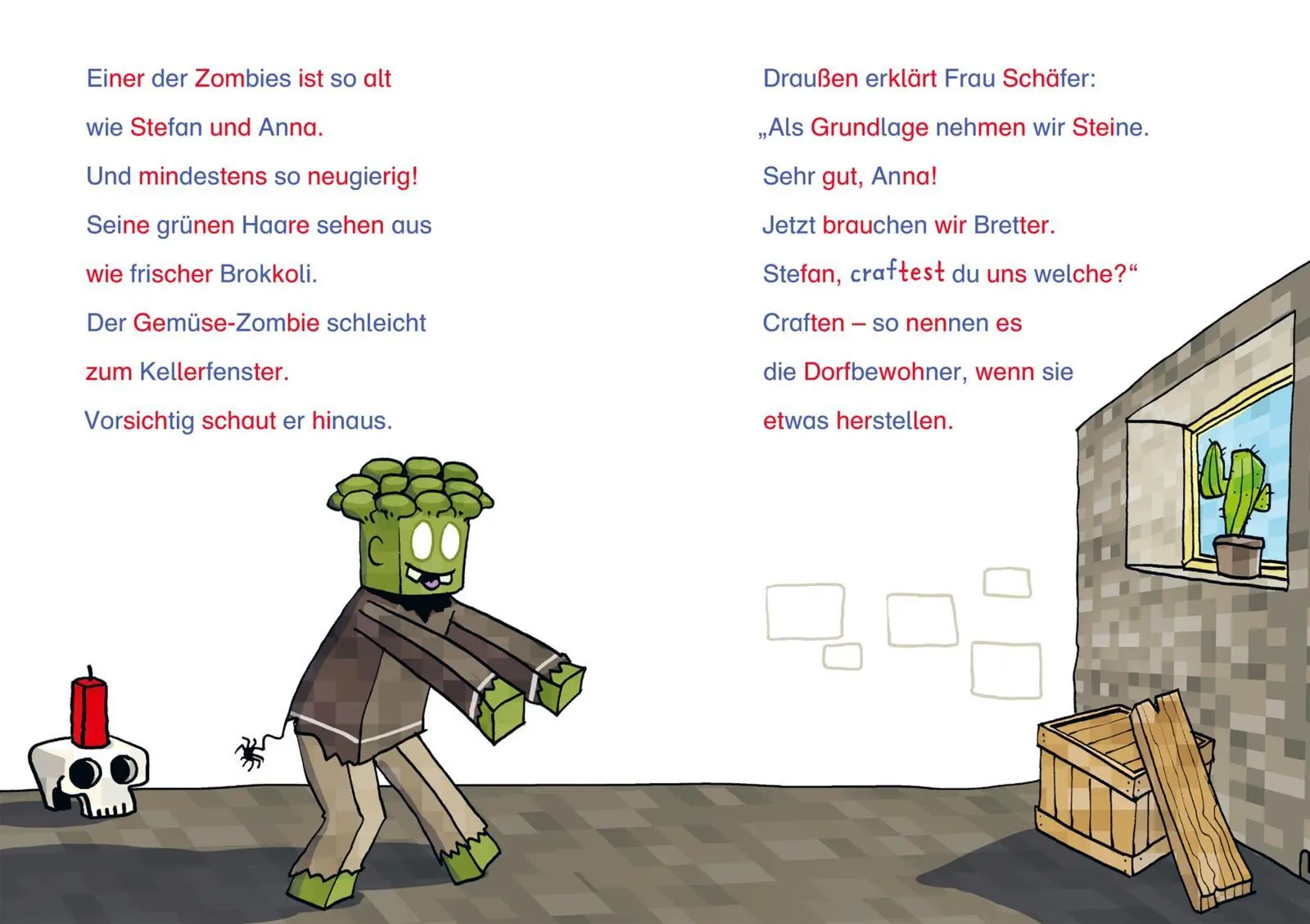 Bild: 9783551065650 | Minecraft Silben-Geschichte: Abenteuer - bis die Schule wackelt!
