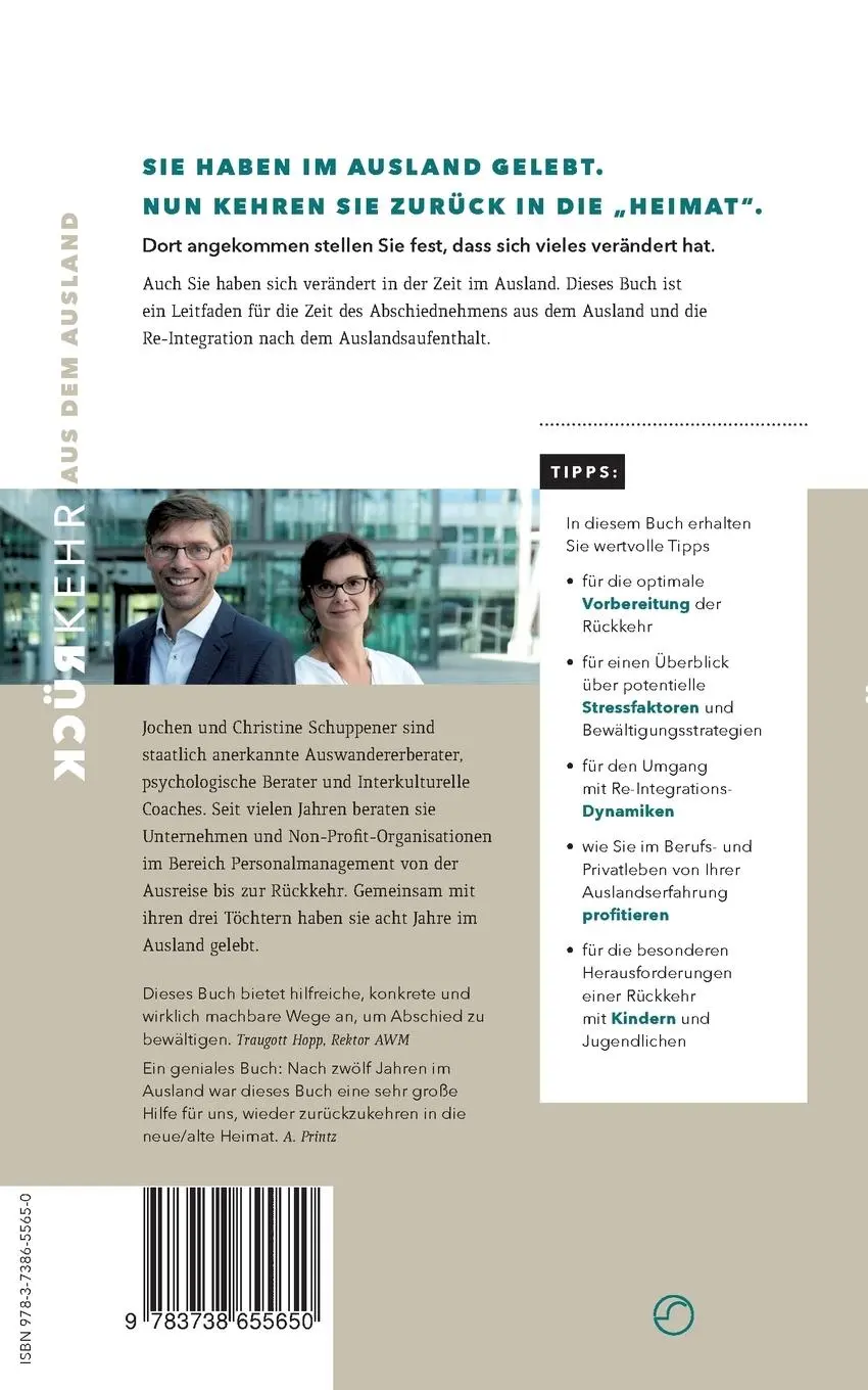 Rückseite: 9783738655650 | Rückkehr aus dem Ausland | Christine Schuppener (u. a.) | Taschenbuch