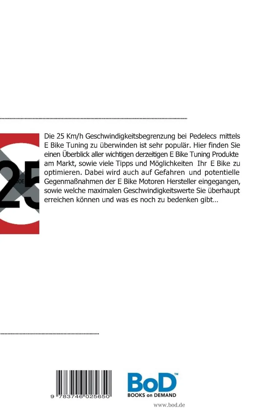 Rückseite: 9783746025650 | E Bike Tuning 2018 | Eine aktuelle Bestandsaufnahme | Müller (u. a.)