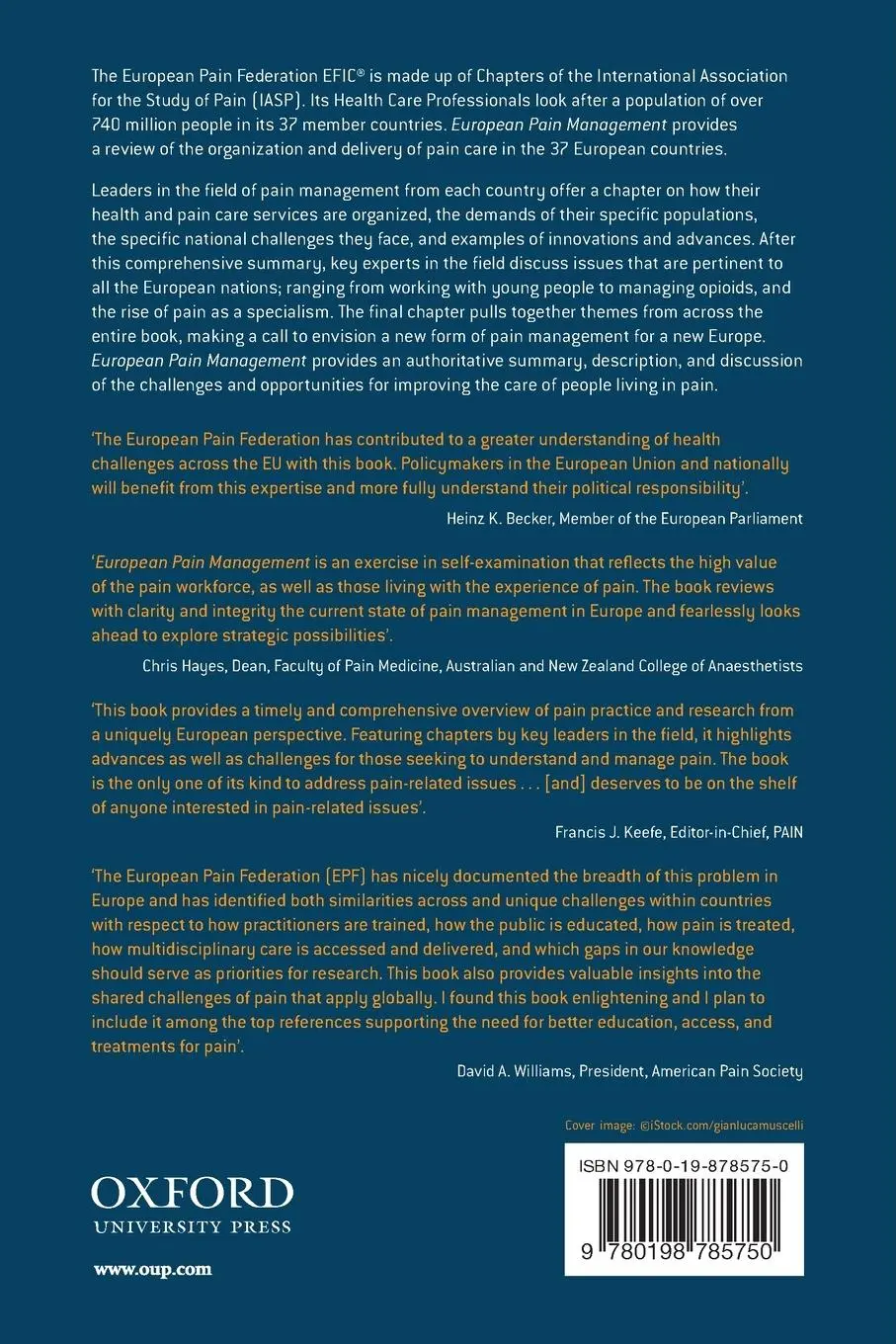 Rückseite: 9780198785750 | European Pain Management | Christopher Eccleston | Taschenbuch | 2018