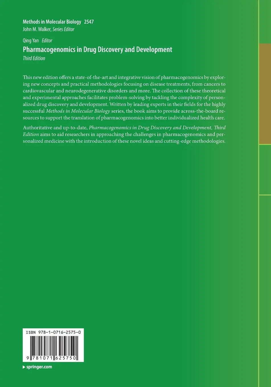 Rückseite: 9781071625750 | Pharmacogenomics in Drug Discovery and Development | Qing Yan | Buch