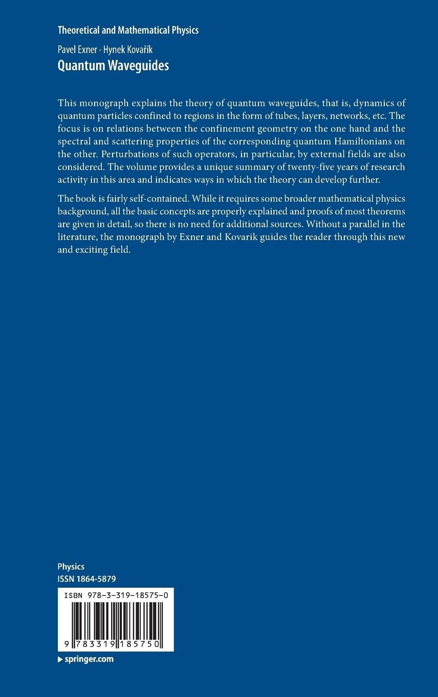 Rückseite: 9783319185750 | Quantum Waveguides | Hynek Kova¿ík (u. a.) | Buch | xxii | Englisch