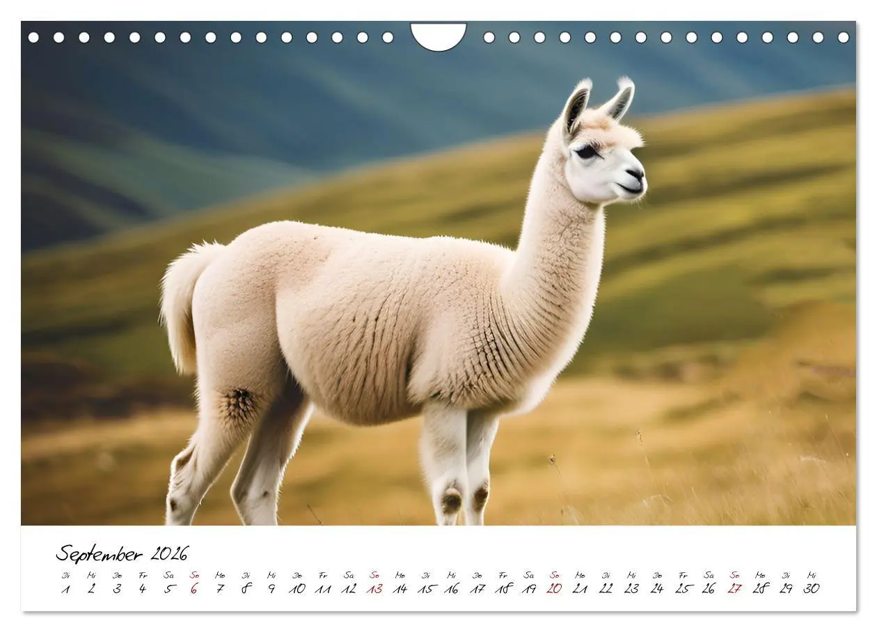 Bild: 9783457315750 | Alpakas, die sanften Andenbewohner (Wandkalender 2026 DIN A4 quer),...