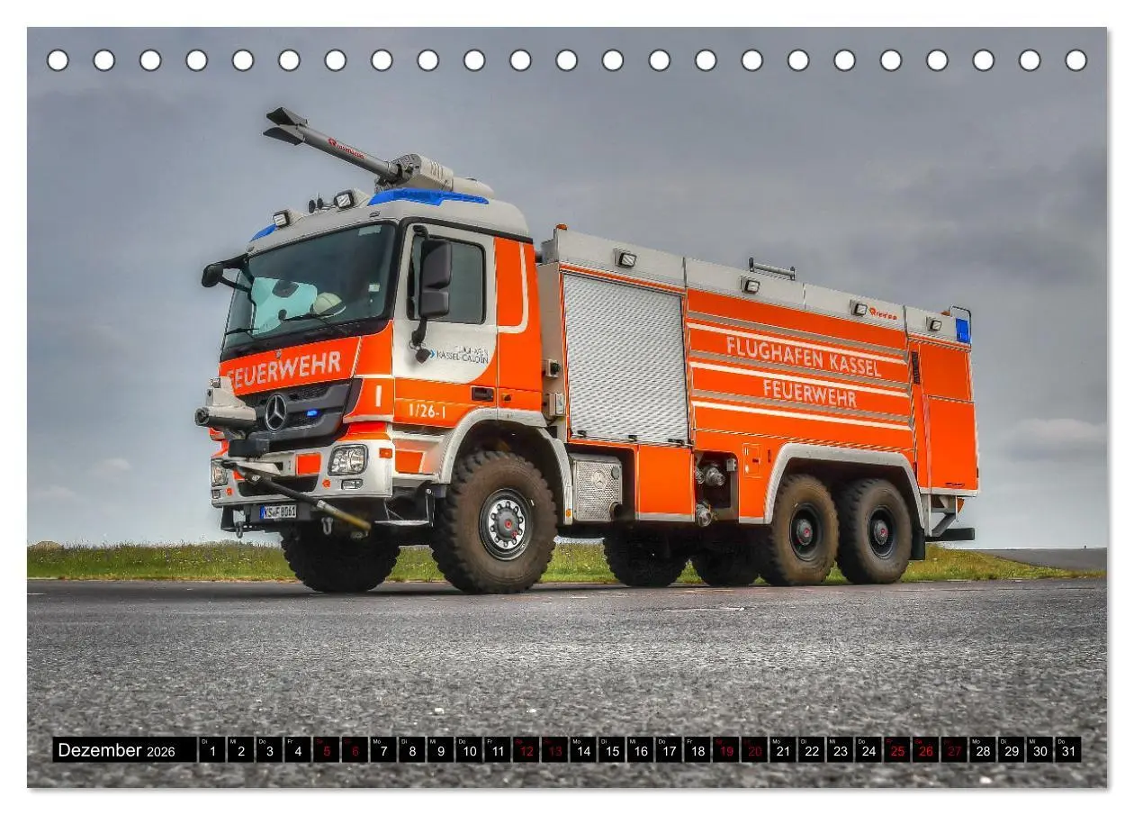 Bild: 9783457625750 | Feuerwehrfahrzeuge (Tischkalender 2026 DIN A5 quer), CALVENDO...